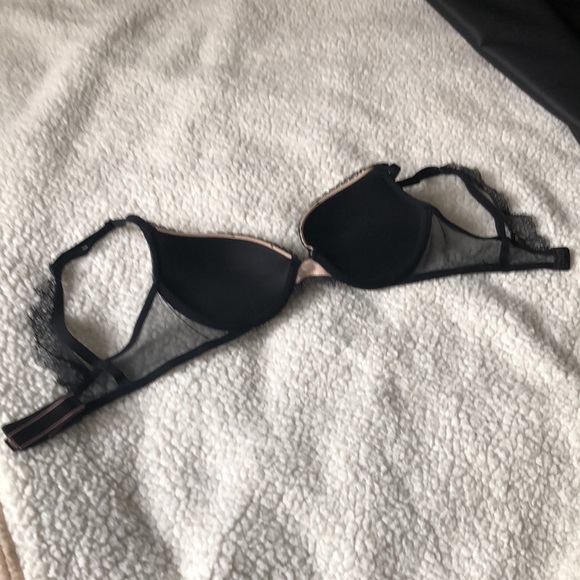 Victoria’s Secret black lace push up bra lace detail on back of strap Sz… - Picture 4 of 10